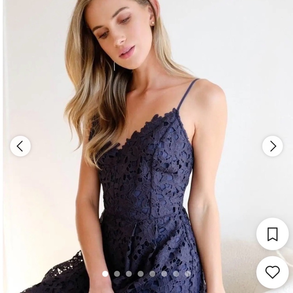 ASTR The Label Navy Lace Dress